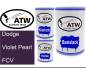 Preview: Dodge, Violet Pearl, FCV: 500ml Lackdose + 500ml Klarlack + 250ml Härter - Set, von ATW Autoteile West.